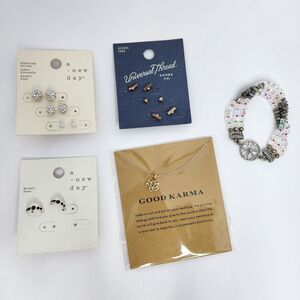 A New Day Earrings Nickel Free Cubic Zirconia, Bracelet, &‎ Necklace Jewelry Lot